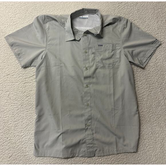 Columbia Mens Short Sleeve Button Down PFG Fishing Shirt Small - Picture 1 of 8